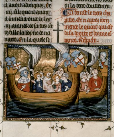 Seitsemäs ristiretki: Ludvig IX lähtee seitsemänteen ristiretkeen (1248-54). tekijältä French School