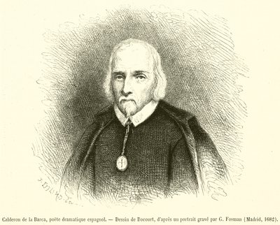 Calderon de la Barca, espanjalainen dramaattinen runoilija (kaiverrus) tekijältä French School