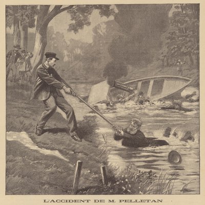 Camille Pelletanin onnettomuus (litografia) tekijältä French School