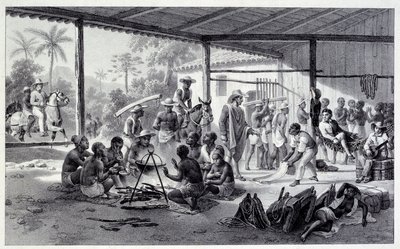 Negreen leiri Brasiliassa. Kaiverrus 1800-luvulta. Chartres, Kuvataidemuseo tekijältä French School