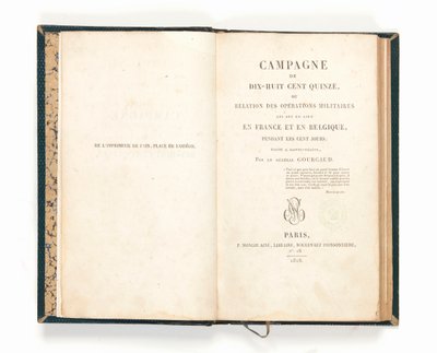 "Campaign of 1815", kirjoittanut Gaspard Gourgaud tekijältä French School