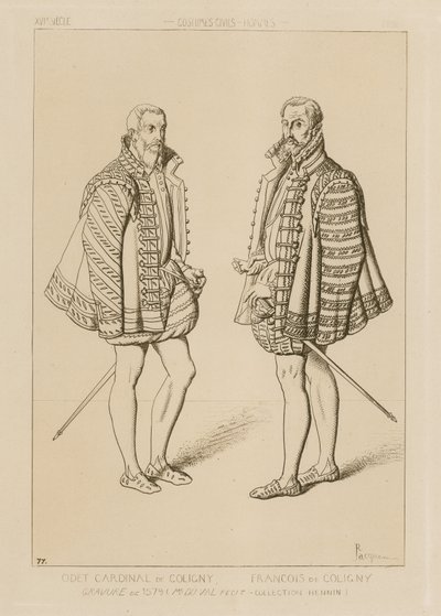 Kardinaali Odet de Coligny (1517–1571) ja Francois de Coligny (1557–1591) tekijältä French School