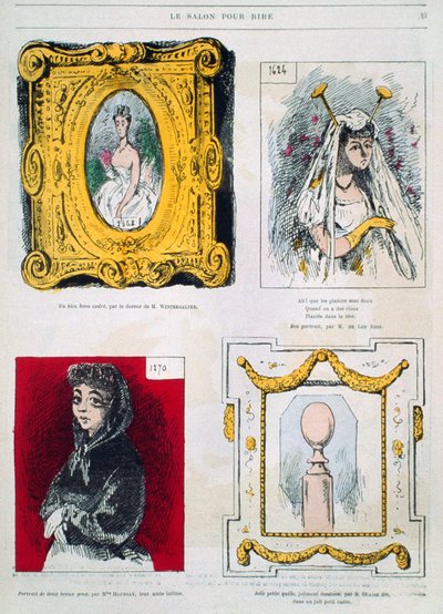 Karikatyyrit maalareista, Franz Xavier Winterhalter, Glaize Fils, kuvitus Le Salon pour Riresta tekijältä French School