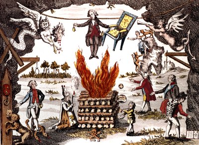 Sarjakuva Mirabeausta, Jacobin Clubin puheenjohtaja, 1789 tekijältä French School