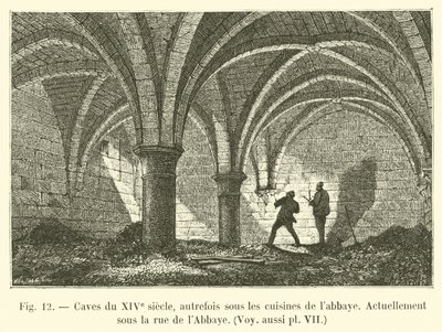1300-luvun kellarit, aiemmin luostarin keittiöiden alla, Nykyisin rue de l