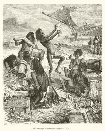 Se oli kannibaalien orgia (kaiverrus). tekijältä French School