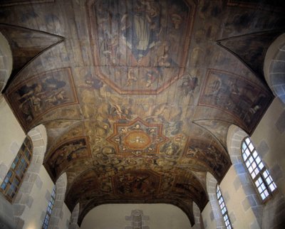Entisen dominikaaniluosterin (sairaalan) katto (1664). 1700-luvun maalaus. Dinan, Cotes d