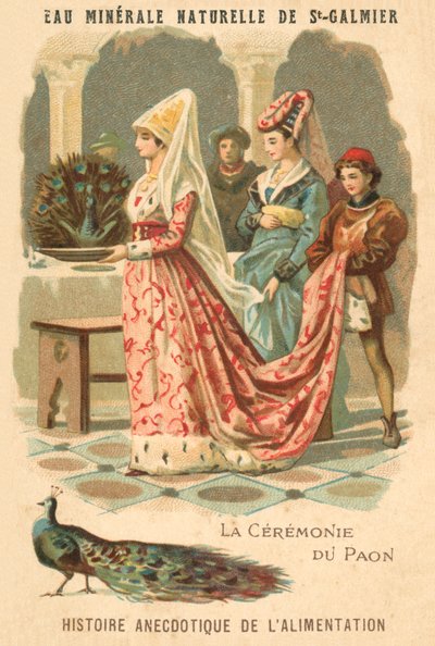 Riikinkukon seremonia (chromolitho) tekijältä French School