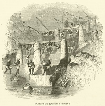 Nykyaikaisten egyptiläisten varjo (kaiverrus) tekijältä French School