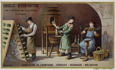 Samppanjan valmistus (chromolitho) tekijältä French School