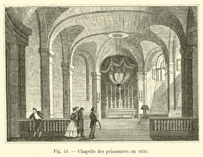 Vankien kappeli vuonna 1830 tekijältä French School