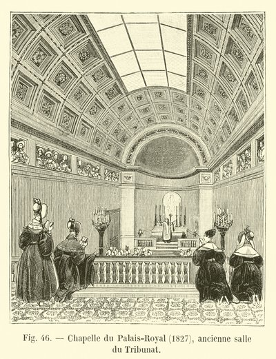 Chapel of the Palais-Royal, 1827, entinen Tribunaten huone tekijältä French School