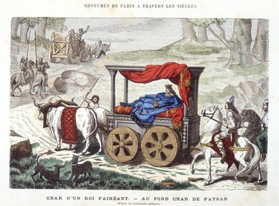 Laiskan kuninkaan hirvi ja talonpojan vaunut - "Pariisissa vuosisatojen läpi" 1881 tekijältä French School