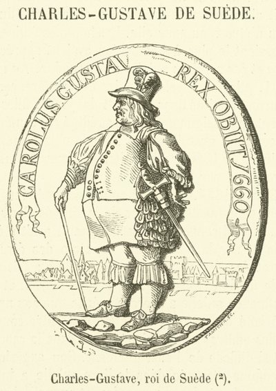 Charles-Gustave, roi de Suede (kaiverrus) tekijältä French School