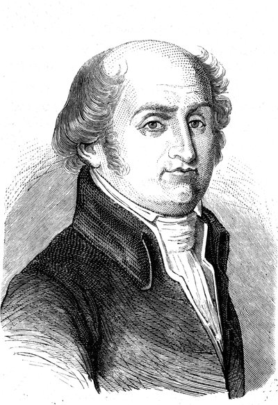 Charles Gilbert ROMME (1750-1795), ranskalainen matemaatikko, vallankumouksellinen ja poliitikko. Kaiverrus 1868 tekijältä French School