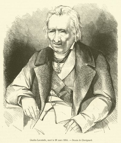 Charles Lacretelle, kuollut 28. maaliskuuta 1855 (kaiverrus) tekijältä French School