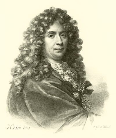 Charles Le Brun, muotokuva (kaiverrus) tekijältä French School