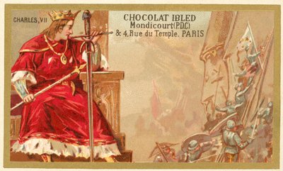 Kaarle VII Ranskalainen (chromolitho) tekijältä French School