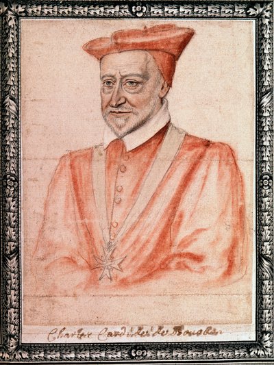 Charles de Bourbon (1523 - 1590), Rouenin arkkipiispa (piirustus) tekijältä French School