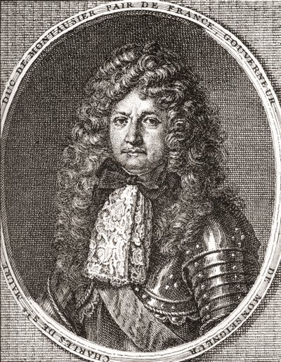 Charles de Sainte-Maure, duc de Montausier, 1610 1690. Ranskalainen sotilas ja Dauphinin kuvernööri Louis le Grand Dauphin. Les Heures Libres, julkaistu 1908. tekijältä French School
