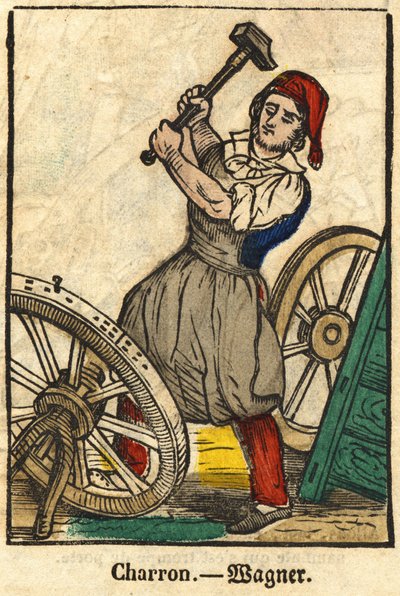 Charron (joka valmistaa kärryjä); Kauppasarja, kuva 1800-luvun Epinalista. tekijältä French School