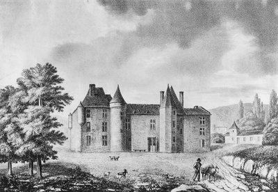 Chateau de Montaigne, Dordogne (kaiverrus) tekijältä French School