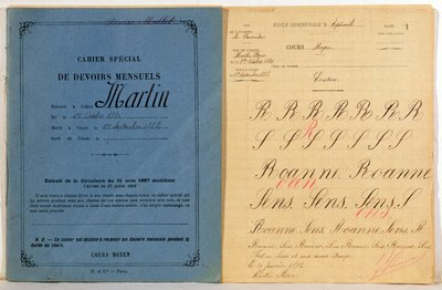 Lasten harjoituskirja Epineuilin koulusta, 1892 tekijältä French School