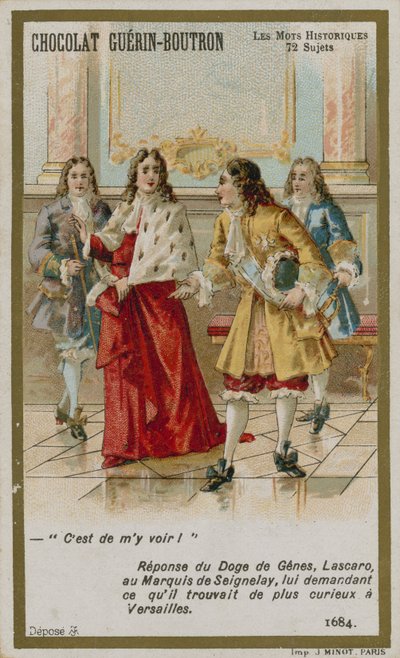 Chocolat Guerin-Boutron -kauppakortti, Historic Words -sarja tekijältä French School