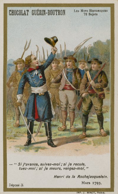 Chocolat Guerin-Boutron -kauppakortti, Historic Words -sarja tekijältä French School
