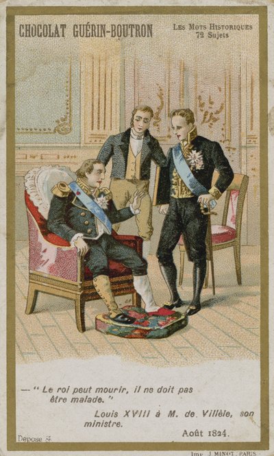Chocolat Guerin-Boutron -kauppakortti, Historic Words -sarja tekijältä French School