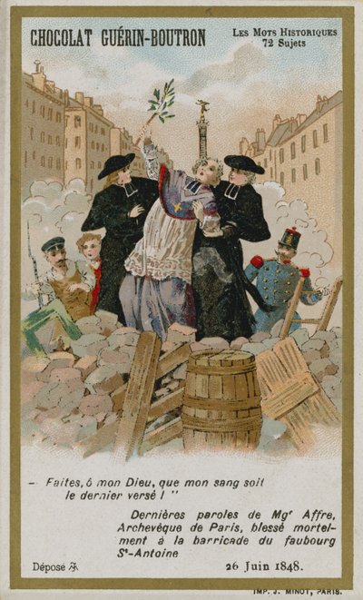 Chocolat Guerin-Boutron -kauppakortti, Historic Words -sarja tekijältä French School