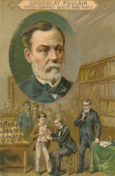 Suklaa Poulain -kauppakortti, Louis Pasteur tekijältä French School