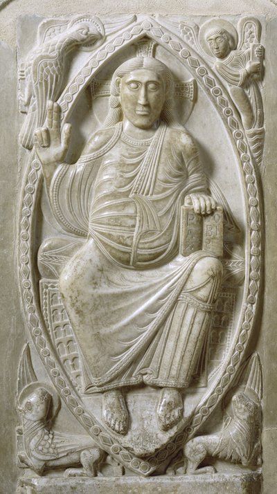 Kristus Majesteetissa, ambulatoriosta (marmori) tekijältä French School