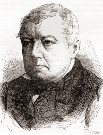 Christian Friedrich Schönbein, teoksesta Les Merveilles de la Science, julkaistu noin vuonna 1870 (kaiverrus). tekijältä French School