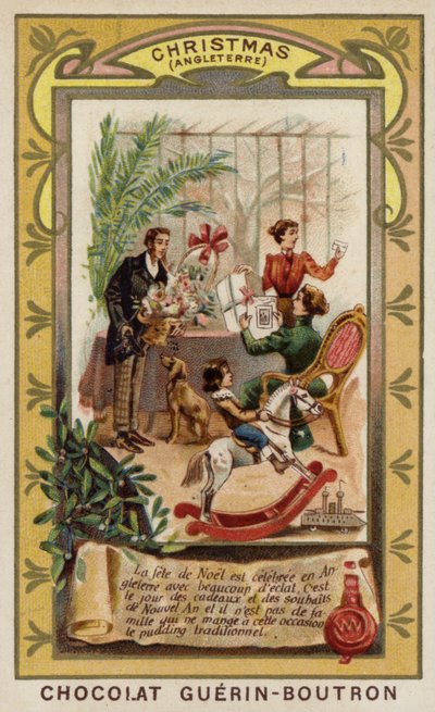 Joulu Englannissa (chromolitho) tekijältä French School