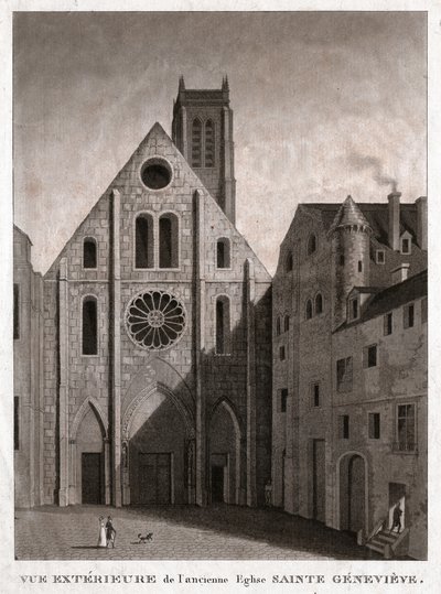 Pyhän Genevieven kirkko. (kaiverrus, n. 1810) tekijältä French School