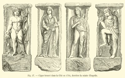 Sippus löydettiin kaupungista vuonna 1784, Sainte Chapellen takaa tekijältä French School