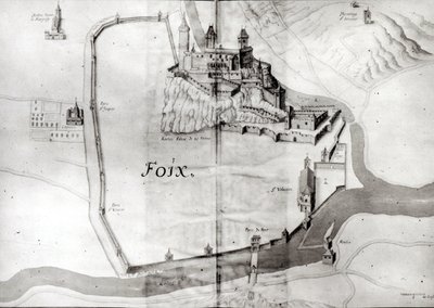 Foixin kaupunki, Grand Atlasista, 1600-luvun alku (wc paperilla) tekijältä French School
