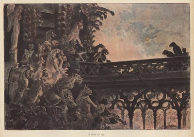 Kaupunki tulessa (väri litho) tekijältä French School