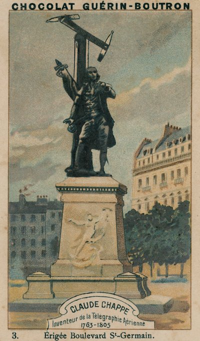 Claude Chappe, ilmalennättimen keksijä, 1763-1805, Erigee Boulevard St-Germain tekijältä French School