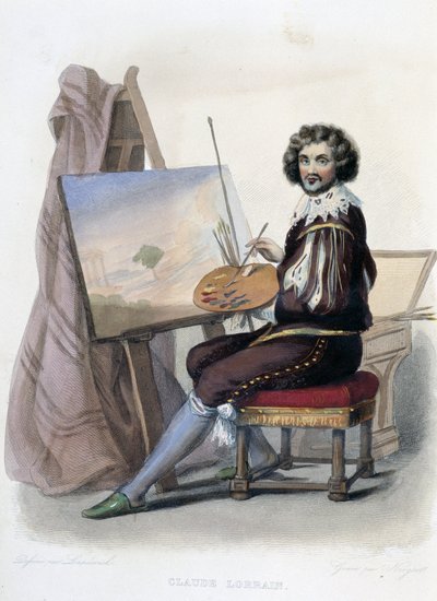 Claude Gellee dit Lorrain (1600-1682) ranskalainen maalari - teoksessa "" Le Plutarque francais", kirjoittanut Mennechet, Pariisi tekijältä French School