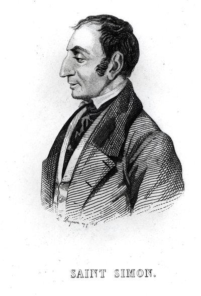 Claude Henri de Rouvroy (1760-1825) Saint-Simonin kreivi, 1700-1800-luku tekijältä French School