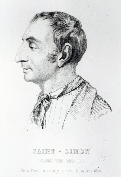 Claude Henri de Rouvroy, Saint-Simonin kreivi, Perrotin kaivertama (1800-luku) tekijältä French School