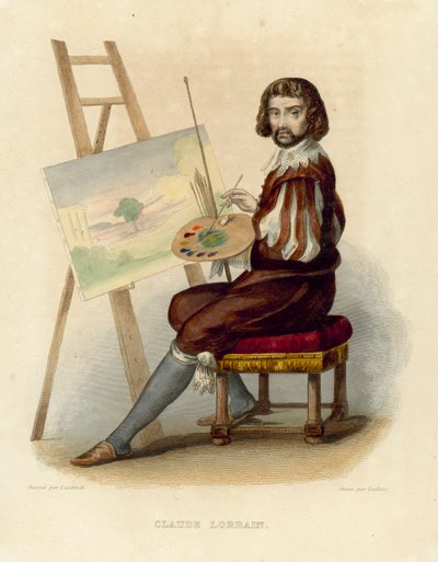 Claude Lorrain (värillinen kaiverrus) tekijältä French School