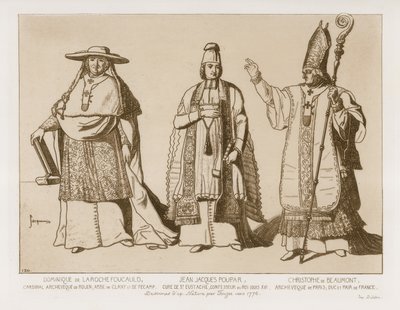 Kirkon mekko, piirustuksia Touzeen taideteoksen jälkeen, noin 1776 tekijältä French School
