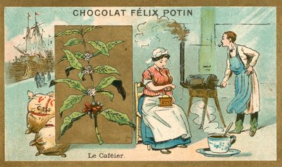 Kahvi (chromolitho) tekijältä French School