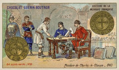 Kaarle Kaljun kolikot, 840 (chromolitho) tekijältä French School
