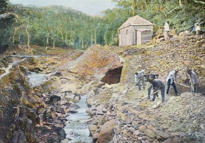 Kuparikaivostoiminta Uudessa-Kaledoniassa, kaiverrus Gillot, 1800-luvun loppu tekijältä French School