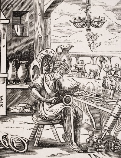 Coppersmith, jäljennös Jost Ammanin (1539-91) puupiirroksesta Paul Lacroix