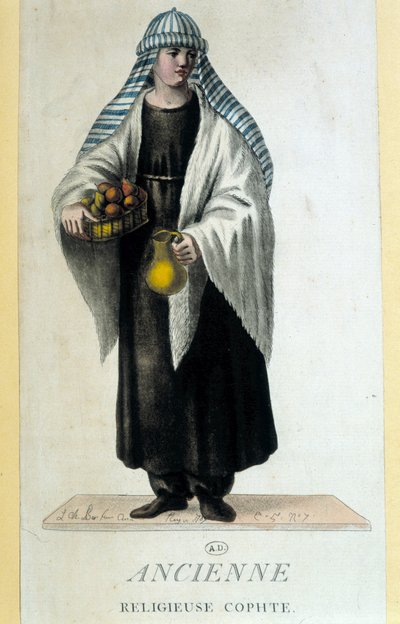 Koptilainen nunna Egyptissä 1700-luvulla tekijältä French School
